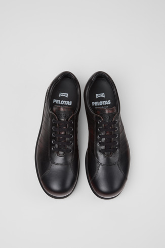 Overhead view of Pelotas Multicolor Leather Shoes for Men.