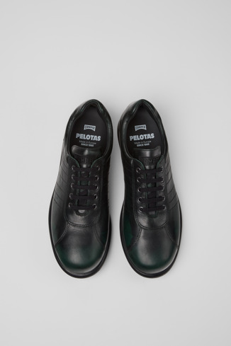 Overhead view of Pelotas Multicolor Leather Shoes for Men.