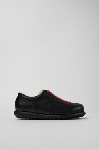 Side view of Twins Multicolored leather shoe for men