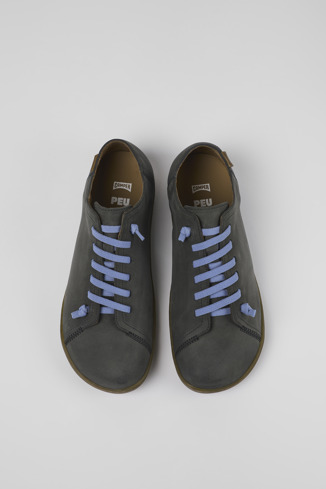 Overhead view of Peu Gray Nubuck Shoes for Men
