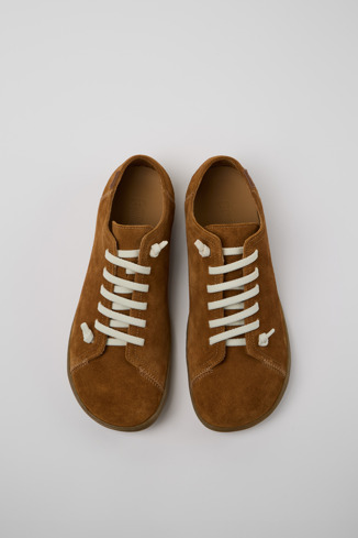 Overhead view of Peu Brown Nubuck Men's Shoes.