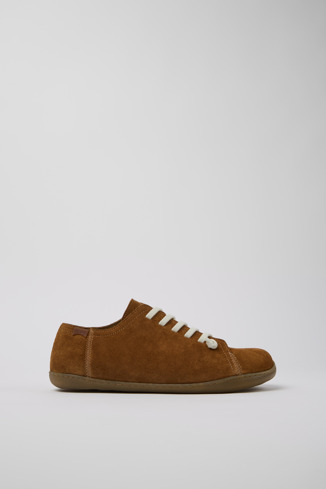 Side view of Peu Brown Nubuck Men's Shoes.