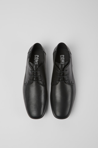 Overhead view of Mauro Black Formal Shoes for Men