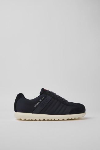 Side view of Pelotas XLite Navy textile and nubuck shoes for men