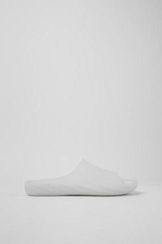 Side view of Wabi White monomaterial sandals for men