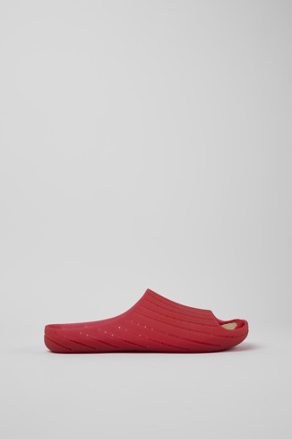 Side view of Wabi Red monomaterial sandals for men