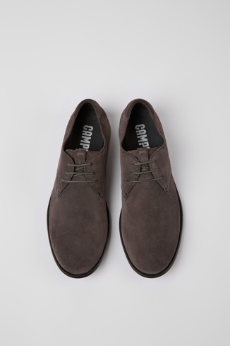 Alternative image of 18552-085 - Mil - Chaussures en nubuck marron-gris pour homme