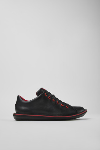 Beetle Μαύρο δερμάτινο παπούτσι για άντρες