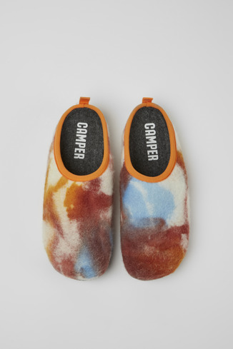 Alternative image of 18811-097 - Wabi - Orange and blue recycled wool slippers for men