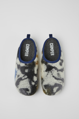 Alternative image of 18811-098 - Wabi - Blue and black recycled wool slippers for men