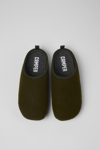 Overhead view of Wabi Green Slippers for Men