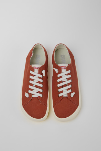 Alternative image of 18869-090 - Peu Rambla - Red recycled cotton sneakers for men