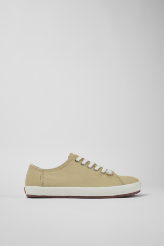 Peu Rambla Sneaker de tejido beige para hombre