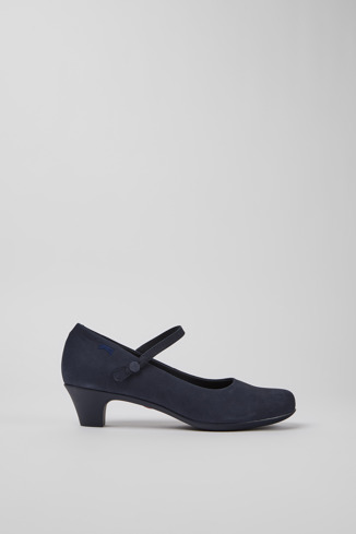 Side view of Helena Blue Heels for Women