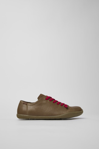 Side view of Peu Brown Leather Shoes for Women