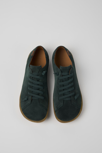 Overhead view of Peu Green Nubuck Shoes for Women