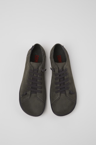 Overhead view of Peu Gray Nubuck Shoes for Women
