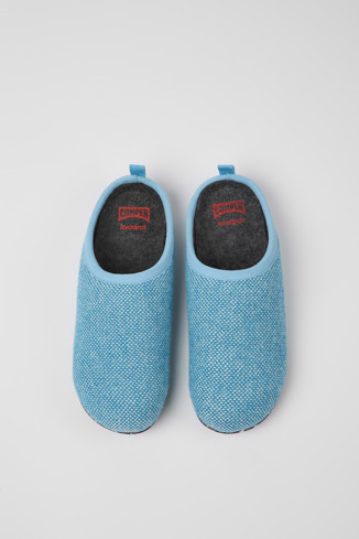 Alternative image of 20889-127 - Wabi - Blue wool and viscose slippers for women
