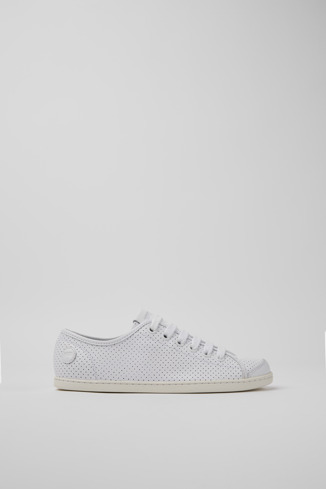 Side view of Uno White Sneakers for Women