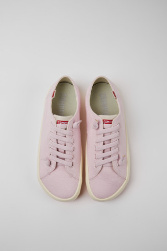 Alternative image of 21897-067 - Peu Rambla - Pink recycled cotton sneakers for women
