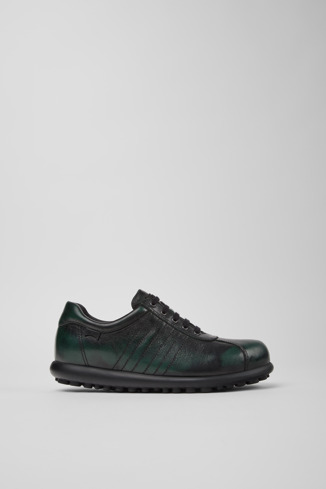 Side view of Pelotas Black Leather Shoes for Women.