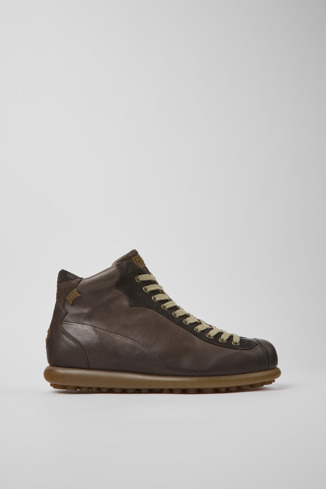 Side view of Pelotas Dark brown vegetable tanned leather  shoes