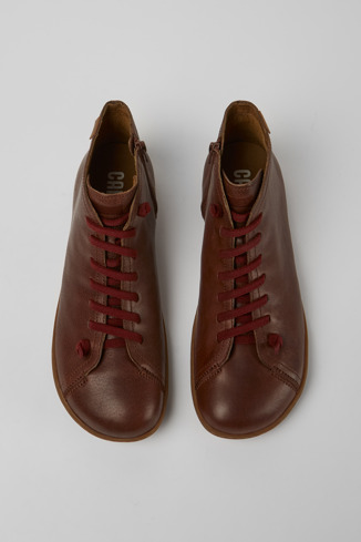 Overhead view of Peu Brown ankle boot for men