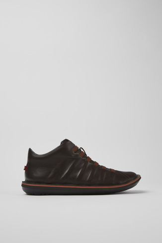 Beetle Deri Koyu Kahverengi Spor Ayakkabı modelin yandan görünümü