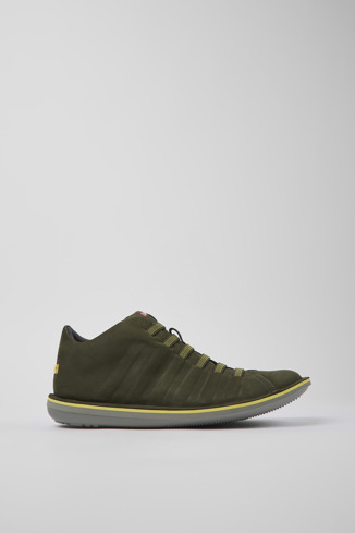 Beetle Yeşil nubuk spor ayakkabı modelin yandan görünümü