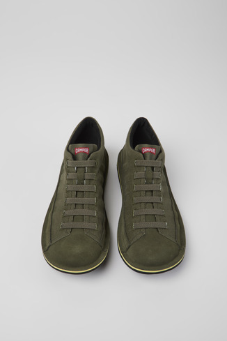 Alternative image of 36791-069 - Beetle - Green textile and nubuck shoes for men