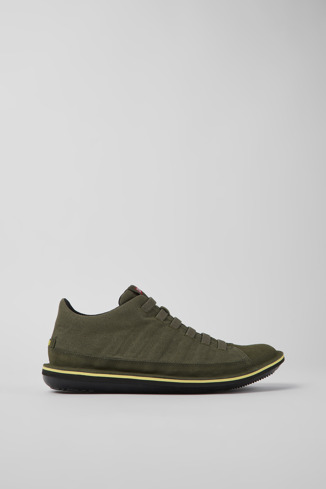 36791-069 - Beetle - Green textile and nubuck shoes for men
