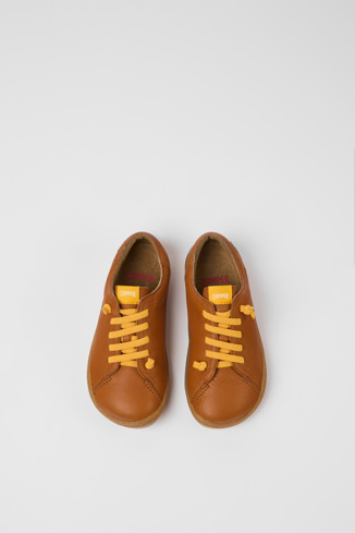 Alternative image of 80003-132 - Peu - Chaussures en cuir marron pour enfant