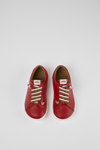 Overhead view of Peu Red Leather Slip-on