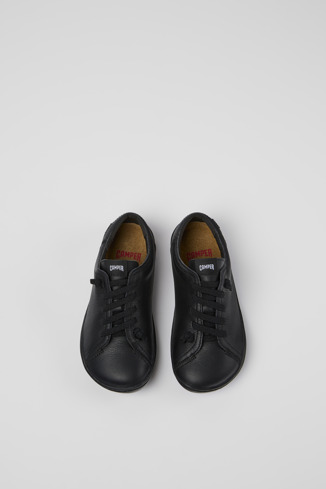 Peu Chaussures à enfiler en cuir noir