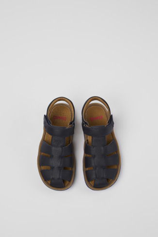 Alternative image of 80177-062 - Bicho - Dark blue leather sandals for kids