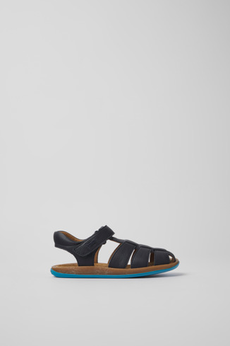 80177-067 - Bicho - Blue leather sandals for kids