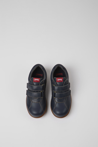 Alternative image of 80353-043 - Pelotas - Navy blue leather and textile shoes for kids
