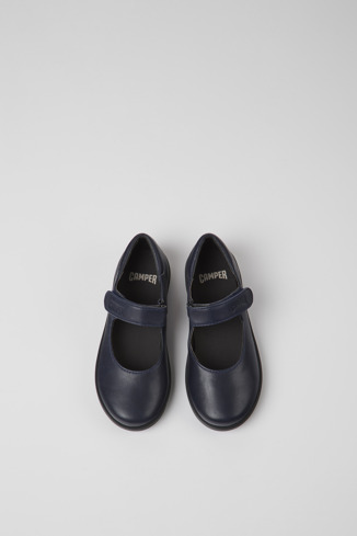 Alternative image of 80356-031 - Spiral Comet - Navy blue leather shoes for kids