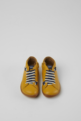 Overhead view of Peu Yellow leather boots
