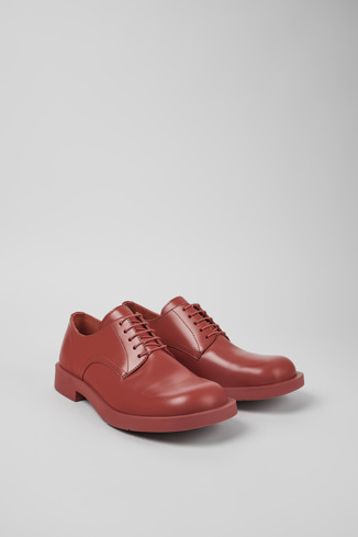 MIL 1978 Zapato blucher de piel rojo