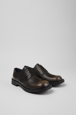 Front view of MIL 1978 Three-Toned Brushed Leather Shoes