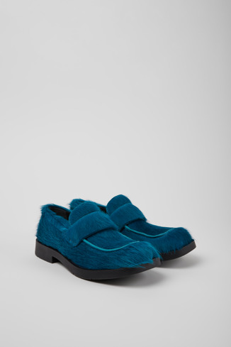 MIL 1978 Loafers em couro e pelo de bezerro comprido azuis