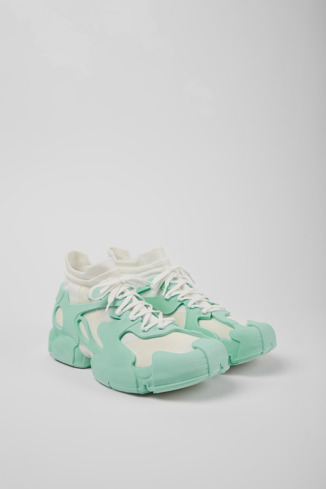 Front view of Tossu Light green caged sneakers