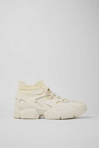 Side view of Tossu White Synthetic Sneaker