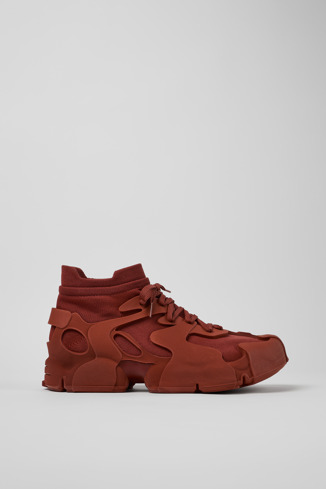 Side view of Tossu Red Synthetic Sneaker