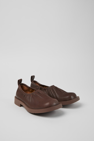 Front view of MIL 1978 Brown Leather Shoes