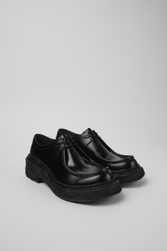 Vamonos Sapatos Wallabee em couro pretos