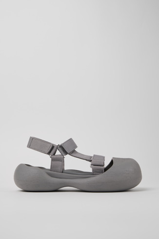 Side view of Caramba Gray Recycled PET Sandals