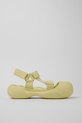 Side view of Caramba Yellow Recycled PET Sandals