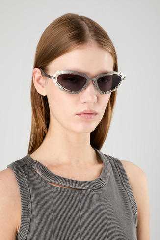 NOPEA  Sunglasses Silver Brushed NOPEA Metal Sunglasses